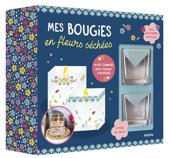 Mes bougies en fleurs séchées