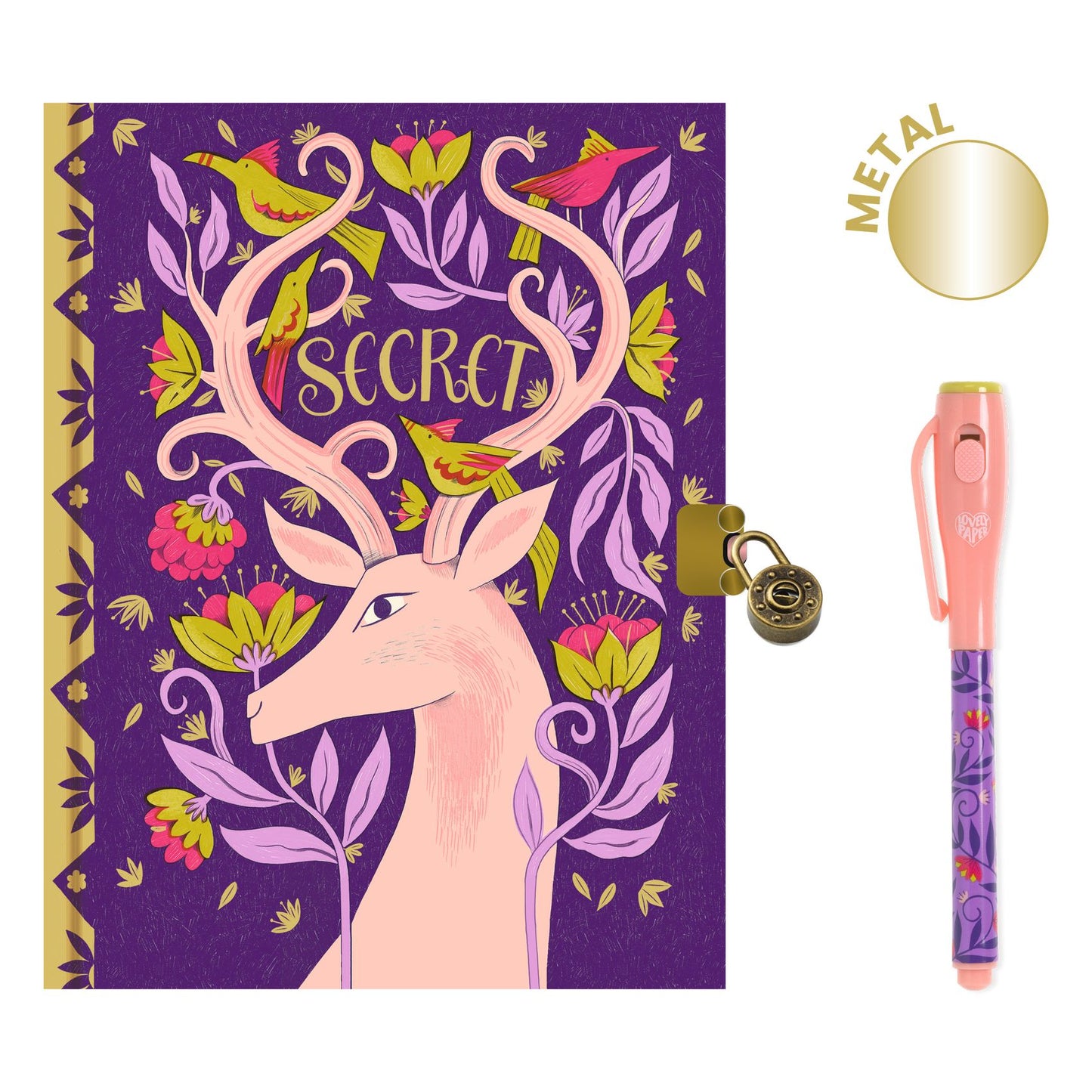 Secret notebook with magic marker "Melissa" Djeco