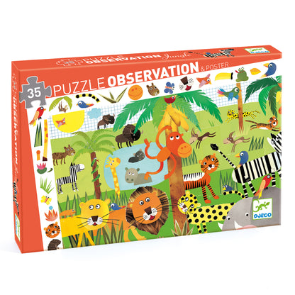 Puzzle d'observation "La jungle"  Djeco