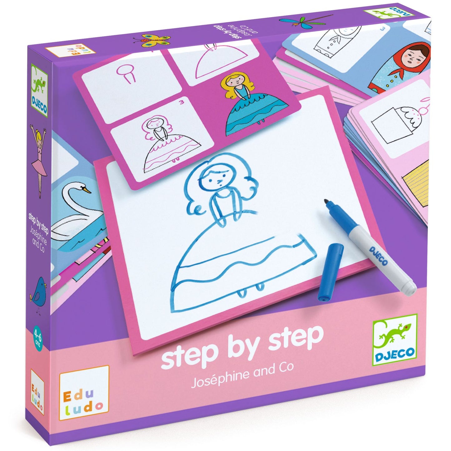 Jeu pour apprendre à dessiner "Step by step Joséphine and Co" Djeco