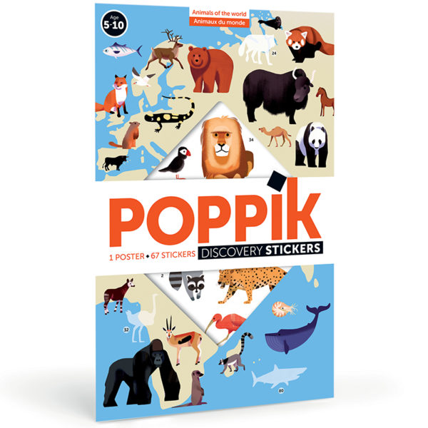 Poster pédagogique animaux du monde Poppik - Maison Continuum
