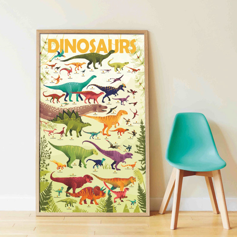 Poster pédagogique Les dinosaures Poppik - Maison Continuum