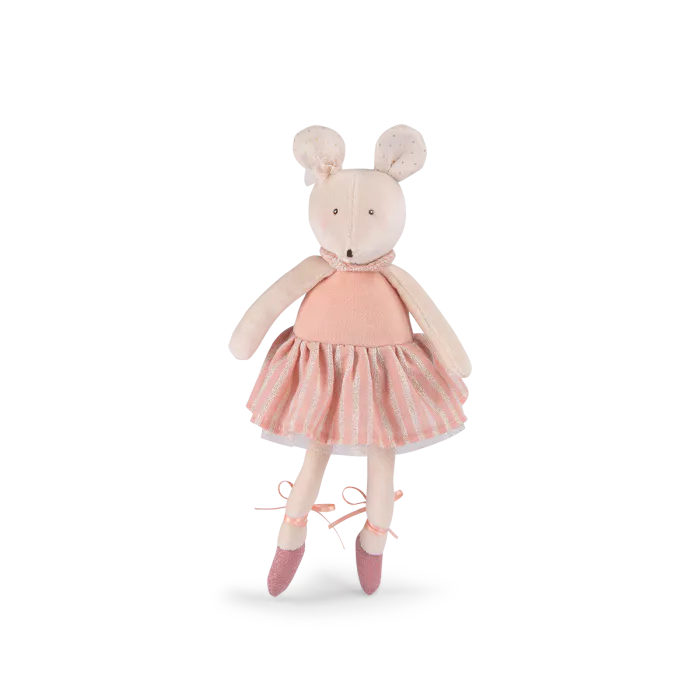 Peluche souris avec sa boite "la petite école de danse" Moulin Roty - Maison Continuum