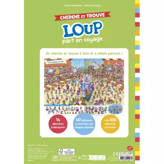 Livre cherche et trouve "loup part en voyage" Auzou - Maison Continuum