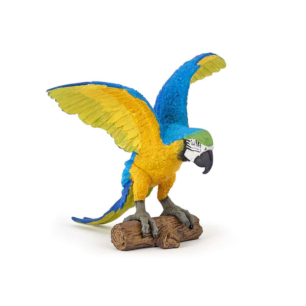 Blue macaw parrot figurine