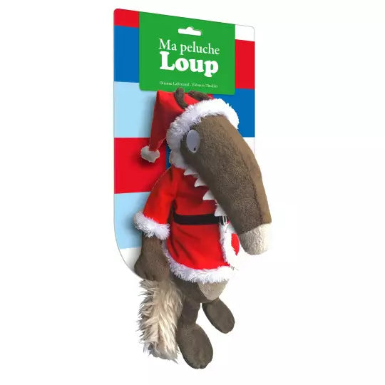 Peluche "Loup habillé Noël" Auzou - Maison Continuum