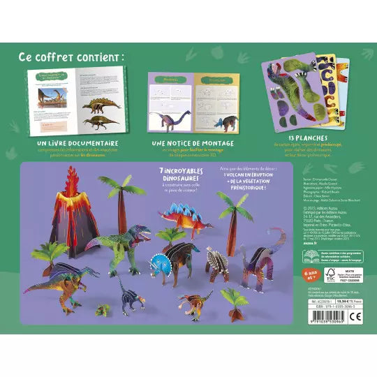 Mon coffret d'artiste "Mes dinosaures à construire" Auzou - Maison Continuum