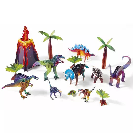 Mon coffret d'artiste "Mes dinosaures à construire" Auzou - Maison Continuum