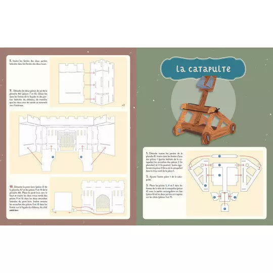 Coffret "Mon fantastique château fort à construire" Auzou - Maison Continuum